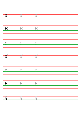 英文字母描写帖